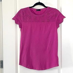 Gap Purple Eyelet Tee